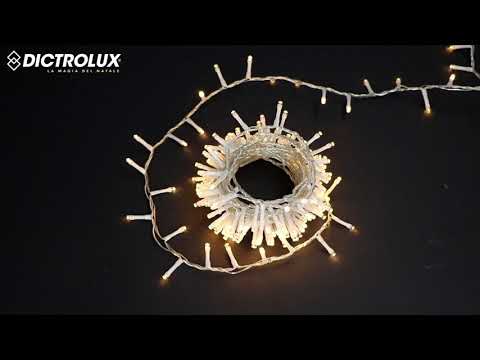 DICTROLUX - Catena Luminosa 180 LED Bianco Caldo 7,2 metri