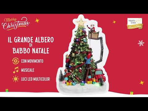 VESTIAMO CASA GRAN NATALE - Il Grande Albero di Babbo Natale - h50x27x20 cm