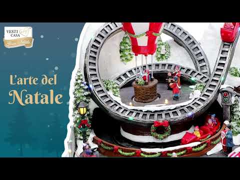 VESTIAMO CASA GRAN NATALE - Grande Luna Park Natalizio - h30x55x31 cm