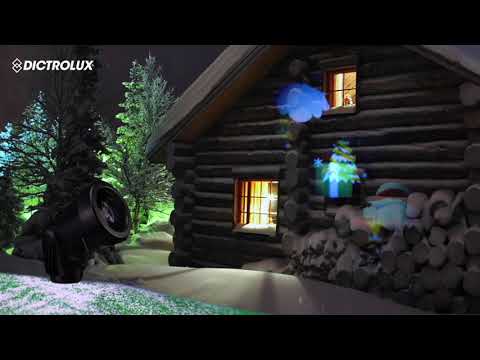 DICTROLUX - Proiettore LED Natalizio Interno Esterno con 6 Diapositive