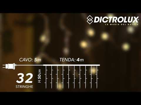 DICTROLUX - Tenda Luminosa 160 LED Bianco Caldo Plus 4 metri