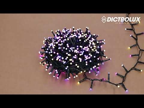 DICTROLUX - Catena Luminosa 500 LED Multicolor Candy Soft MiniPearl 12,5 metri