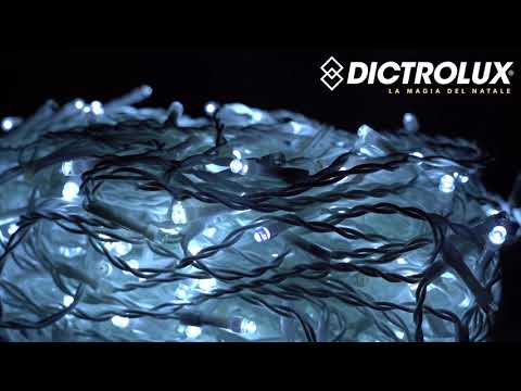 DICTROLUX - Tenda Luminosa Flashing 720 LED Bianco Freddo - Uso Interno/Esterno