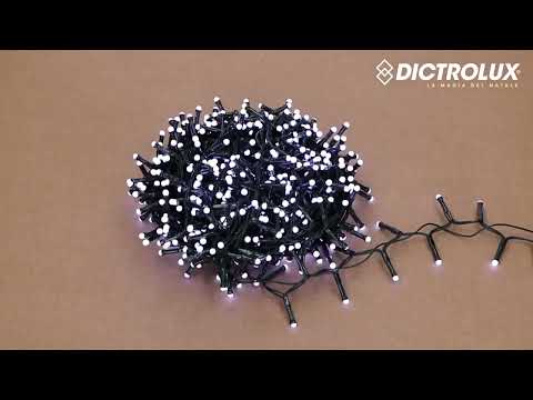 DICTROLUX - Catena Luminosa 500 LED Bianco Freddo Soft MiniPearl 12,5 metri