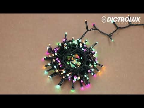 DICTROLUX - Catena Luminosa Compact 180 LED Multicolor Candy 7,2 metri