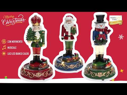 VESTIAMO CASA GRAN NATALE - Personaggio Natalizio - h21 cm diametro 11,5 cm