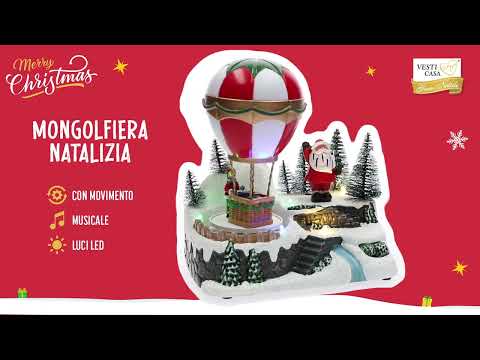 VESTIAMO CASA GRAN NATALE - Mongolfiera Natalizia - h19,5x18x13 cm