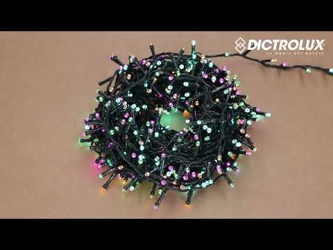 DICTROLUX - Catena Luminosa Compact 300 LED Multicolor Candy 12 metri