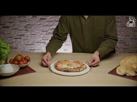 GUSTO CASA - Pietra refrattaria per pizza con taglia pizza - diametro 33 cm spessore 1 cm