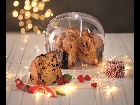 SNIPS - Porta Panettone e Pandoro in plastica con coperchio trasparente - h18 cm diametro 22 cm
