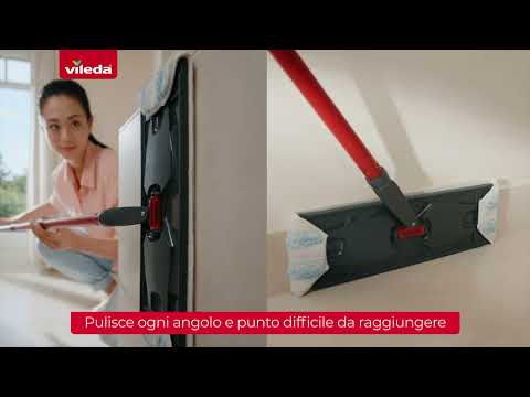 VILEDA - Sistema Lavapavimenti H2PrO Flat Mop - Separazione al 100% di acqua pulita e sporca
