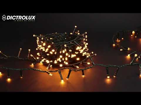 DICTROLUX - Catena Luminosa 300 LED Oro 12 metri
