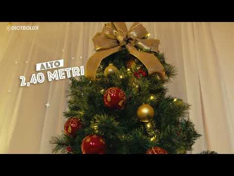 DICTROLUX - Albero di Natale Luminoso Sirino 600 Led Bianco Caldo - h240 cm diametro alla base 134 cm