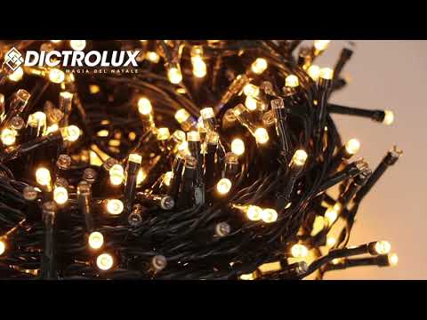 DICTROLUX - Catena Luminosa 1000 LED Compact Bianco Caldo e Freddo 20 metri