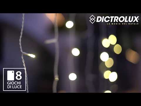 DICTROLUX - Tenda Luminosa Premium 240 LED Bianco Caldo Prolungabile h1x4 metri