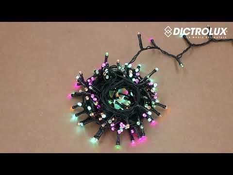 DICTROLUX - Catena Luminosa Compact 96 LED Multicolor Candy 3,84 metri