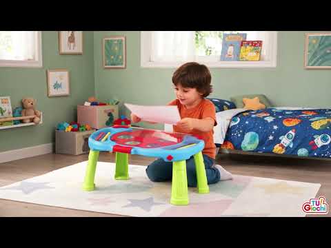 TU GIOCHI - Super Artista Tavolo da Disegno Luminoso con Proiettore e Accessori 3+ Anni