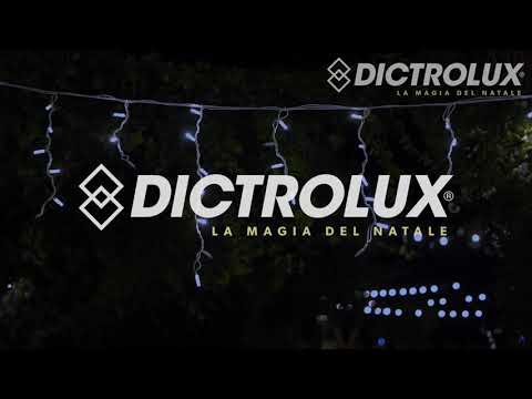 DICTROLUX - Tenda Luminosa Ice Light 100 LED Flashing Bianco Freddo Prolungabile 5 metri