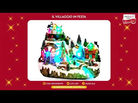 VESTIAMO CASA GRAN NATALE - Il Villaggio in Festa - h28x30x20 cm