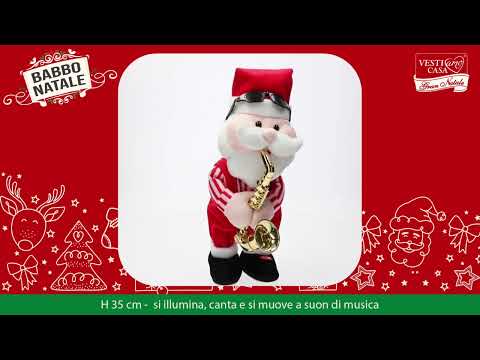 VESTIAMO CASA GRAN NATALE - Babbo Natale Musicale con Luci e Movimento h35 cm