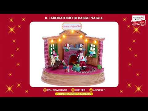 VESTIAMO CASA GRAN NATALE - Il Laboratorio di Babbo Natale - h20x23x16,5 cm