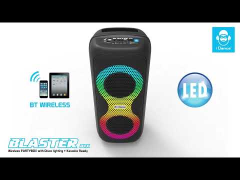 IDANCE - Speaker Bluetooth Altoparlante Blaster BX4 Luci RGB PartyBox
