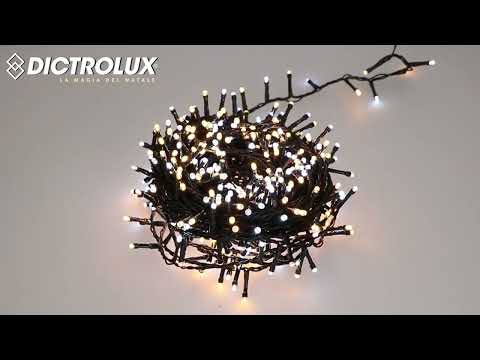 DICTROLUX - Catena Luminosa Compact 500 LED Bianco Caldo e Freddo 15 metri