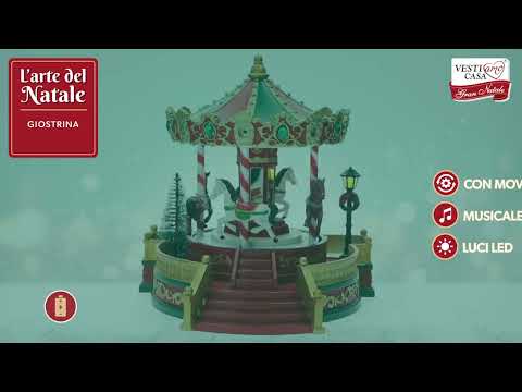 VESTIAMO CASA GRAN NATALE - Giostrina Natalizia con Musica e Luci LED h23 cm