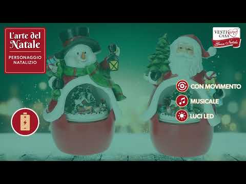 VESTIAMO CASA GRAN NATALE - Personaggio Natalizio- h17 cm diametro 12 cm