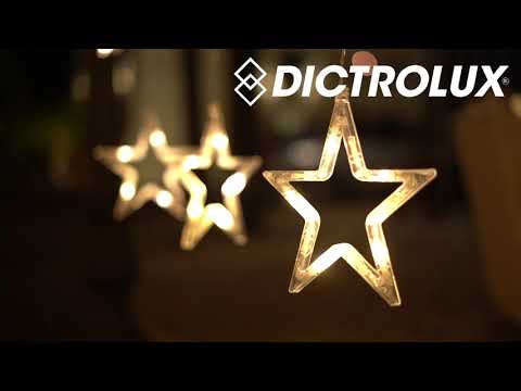 DICTROLUX - Tenda Luminosa Ice Light Starry Sky 138 LED Bianco Caldo USB con Telecomando - altezza 100x200 cm