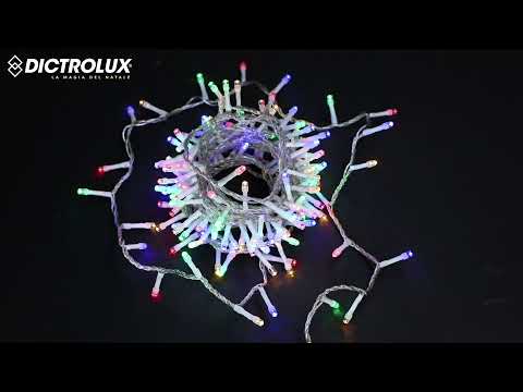 DICTROLUX - Catena Luminosa 300 LED Multicolor 12 metri