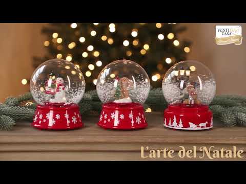 VESTIAMO CASA GRAN NATALE - Sfera Natalizia di Babbo Natale LED e Musica h18 cm