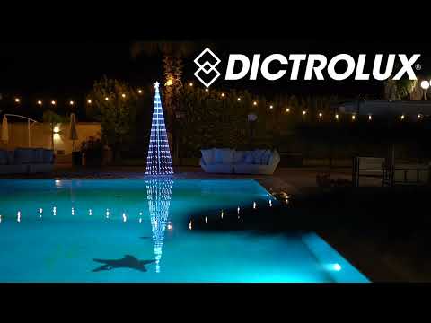 DICTROLUX - Albero di Natale Luminoso 394 Led Bianco Freddo - h300 cm diametro 70 cm