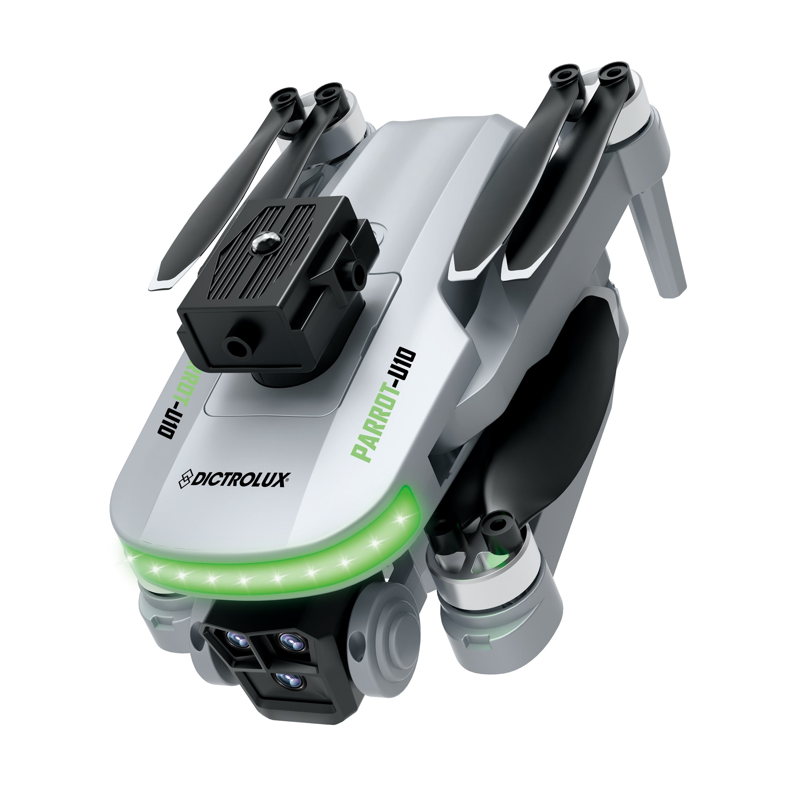 DICTROLUX - Drone U10 con Fotocamera 480p, Funzione Follow Me e Custodia da Trasporto