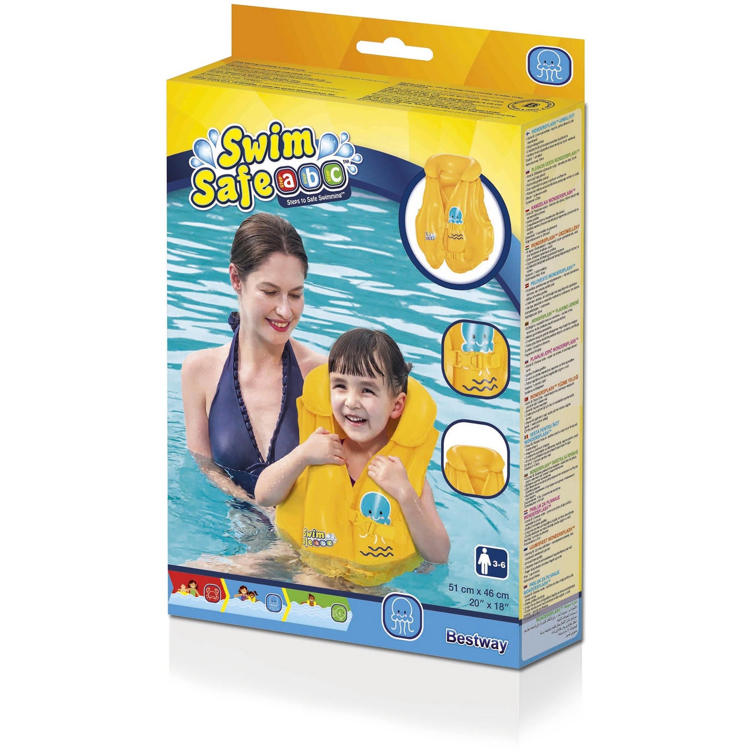 BESTWAY - Giubbotto Salvagente Swim Safe Step B per bambini - 51x46 cm