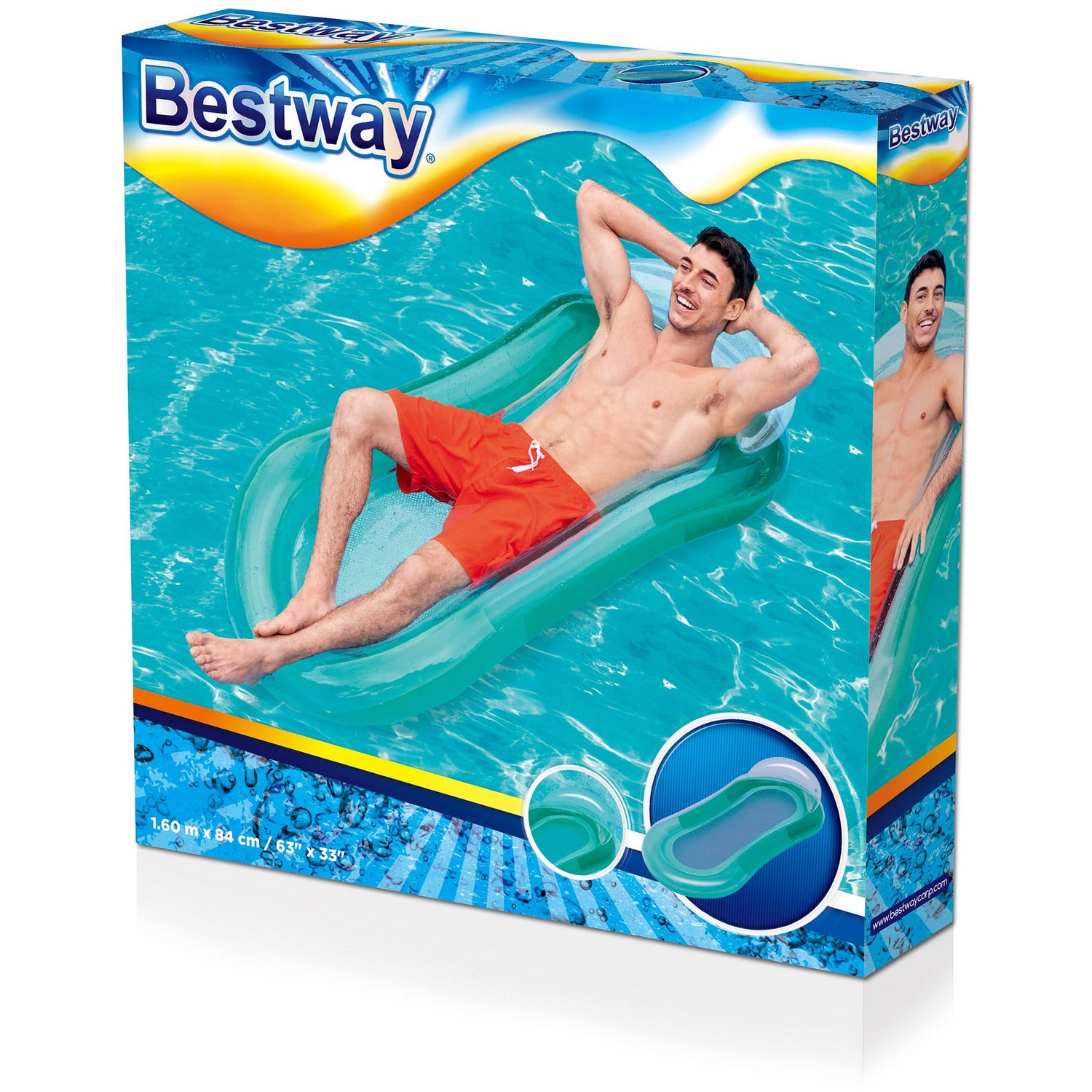 BESTWAY - Materassino amaca gonfiabile Hydroluxe 160x84 cm