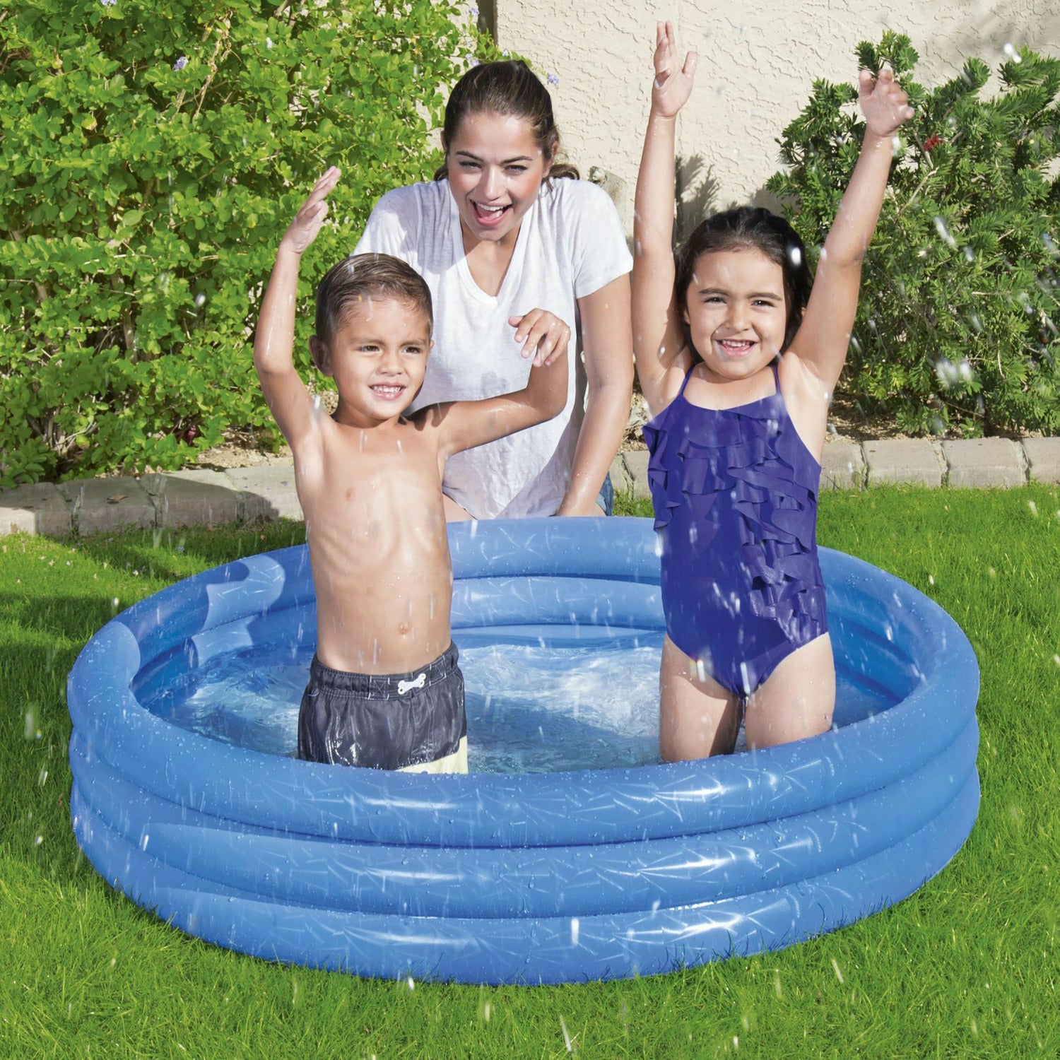 BESTWAY - Piscina per bambini 3 anelli diametro 122 cm