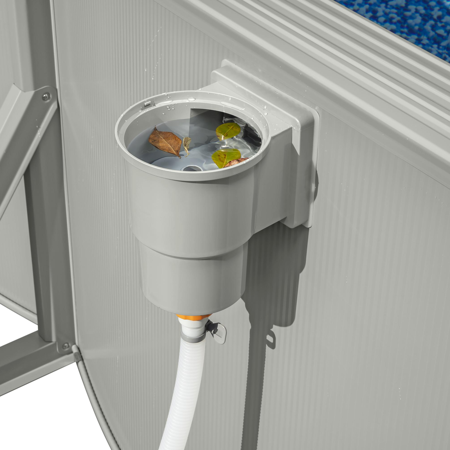 BESTWAY - Piscina fuori terra Ovale Hydrium colore grigio granito - altezza 122x500x366 cm