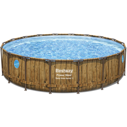 BESTWAY - Piscina Steel Swim Vista Series II aspetto legno di pino - altezza 122cm diametro 549cm