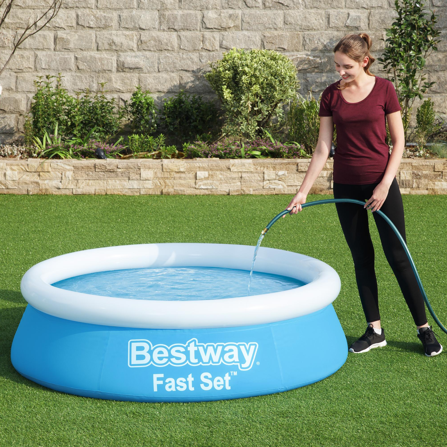 BESTWAY - Piscina fuori terra gonfiabile Fast Set - altezza 51cm diametro 183cm