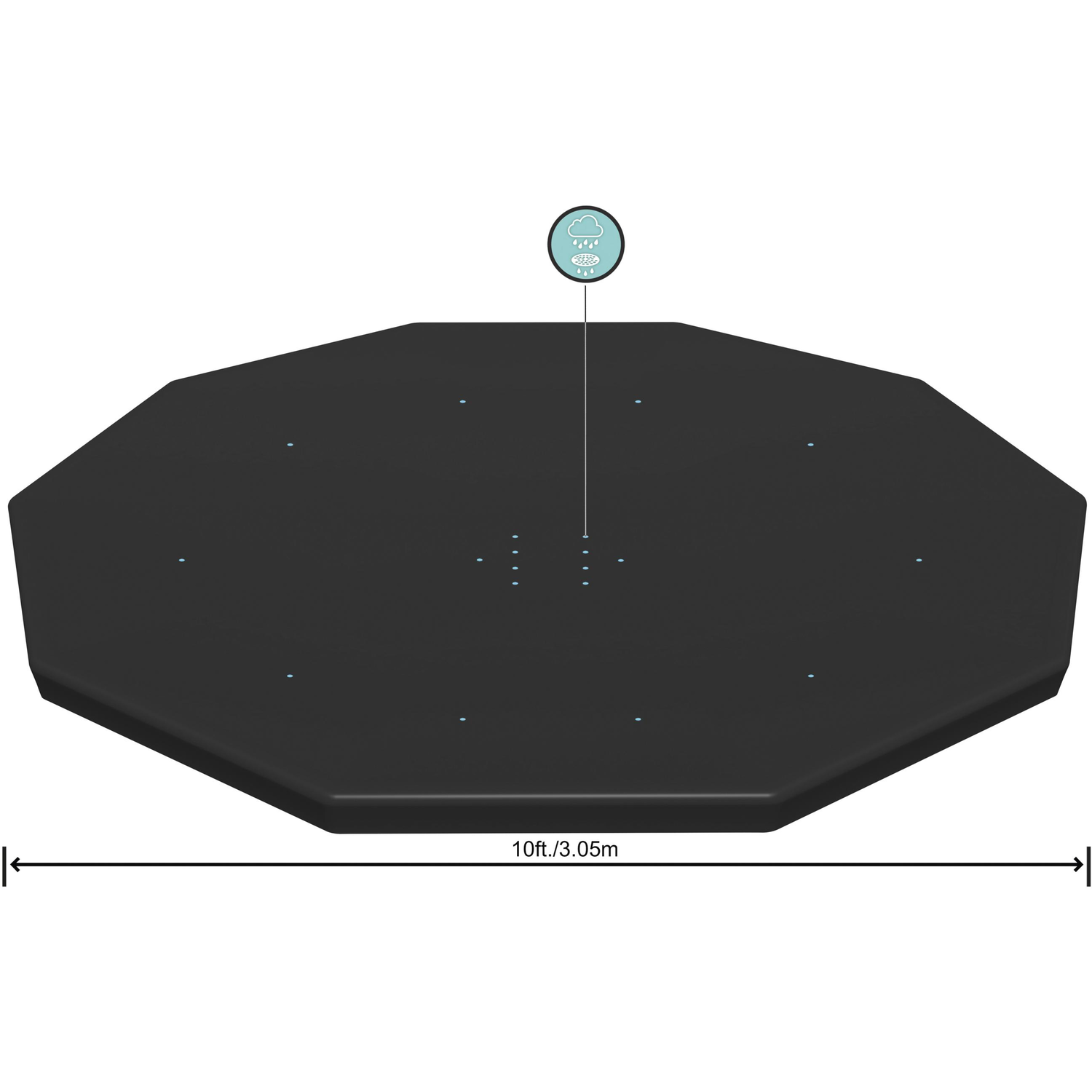 BESTWAY - Copertura rotonda per piscina fuori terra Steel Pro con diametro fino a 305 cm