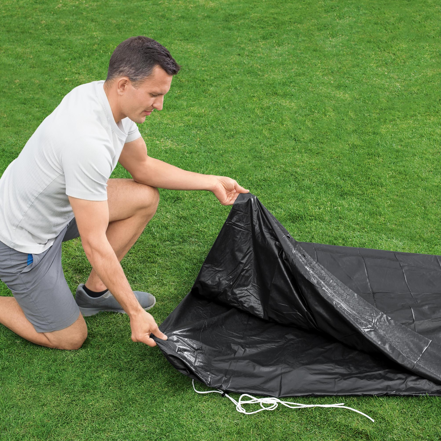 BESTWAY - Copertura rotonda per piscina fuori terra Steel Pro con diametro fino a 305 cm