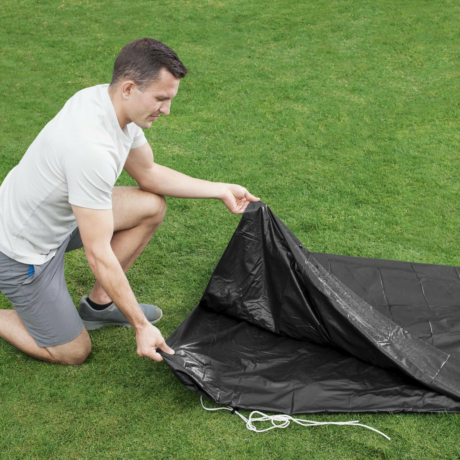 BESTWAY - Copertura rotonda per piscina fuori terra Steel Pro, Steel Pro MAX e Fast Set con diametro fino a 366 cm