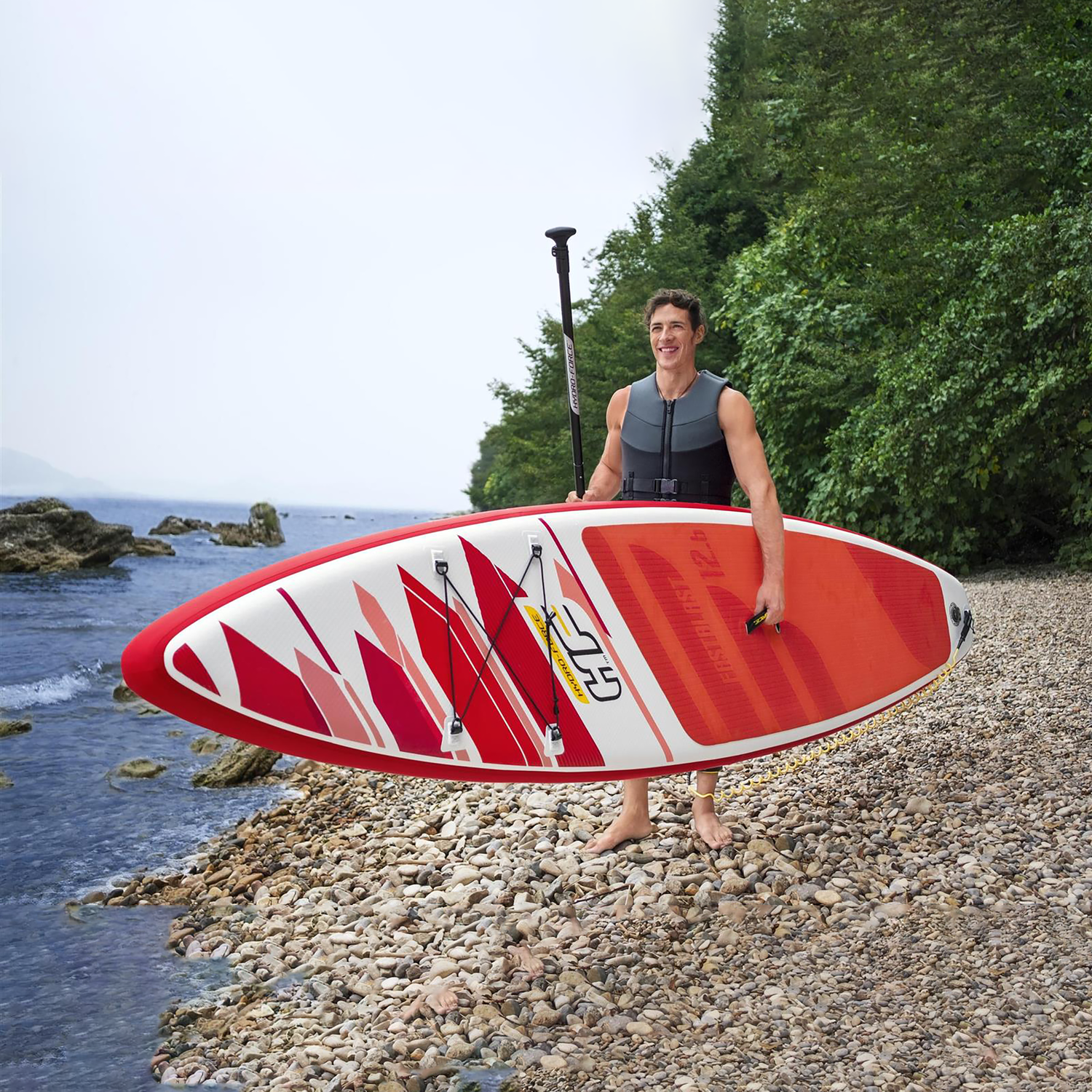 BESTWAY - Tavola Sup gonfiabile Hydro-Force Fastblast Tech con pagaia - 381x76 cm