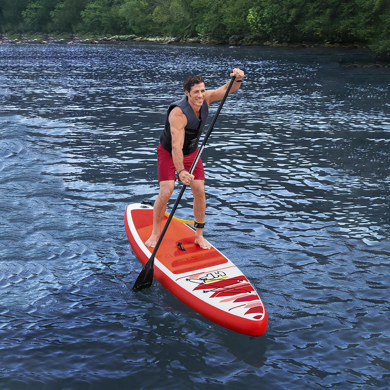 BESTWAY - Tavola Sup gonfiabile Hydro-Force Fastblast Tech con pagaia - 381x76 cm