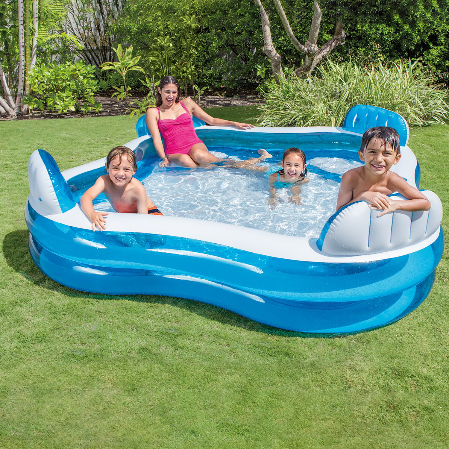 INTEX - Piscina Swim Center Family 4 sedili - h66x229x229 cm