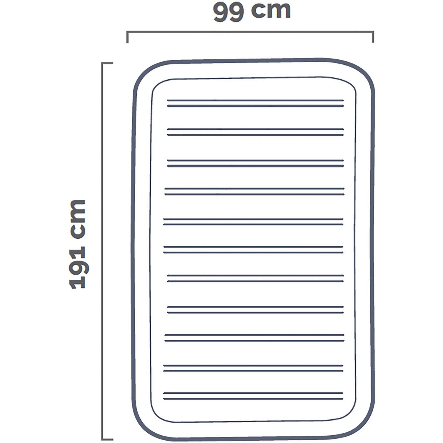 INTEX - Materasso gonfiabile Dura-Beam Comfort Plush Elevated - h46x191x99 cm