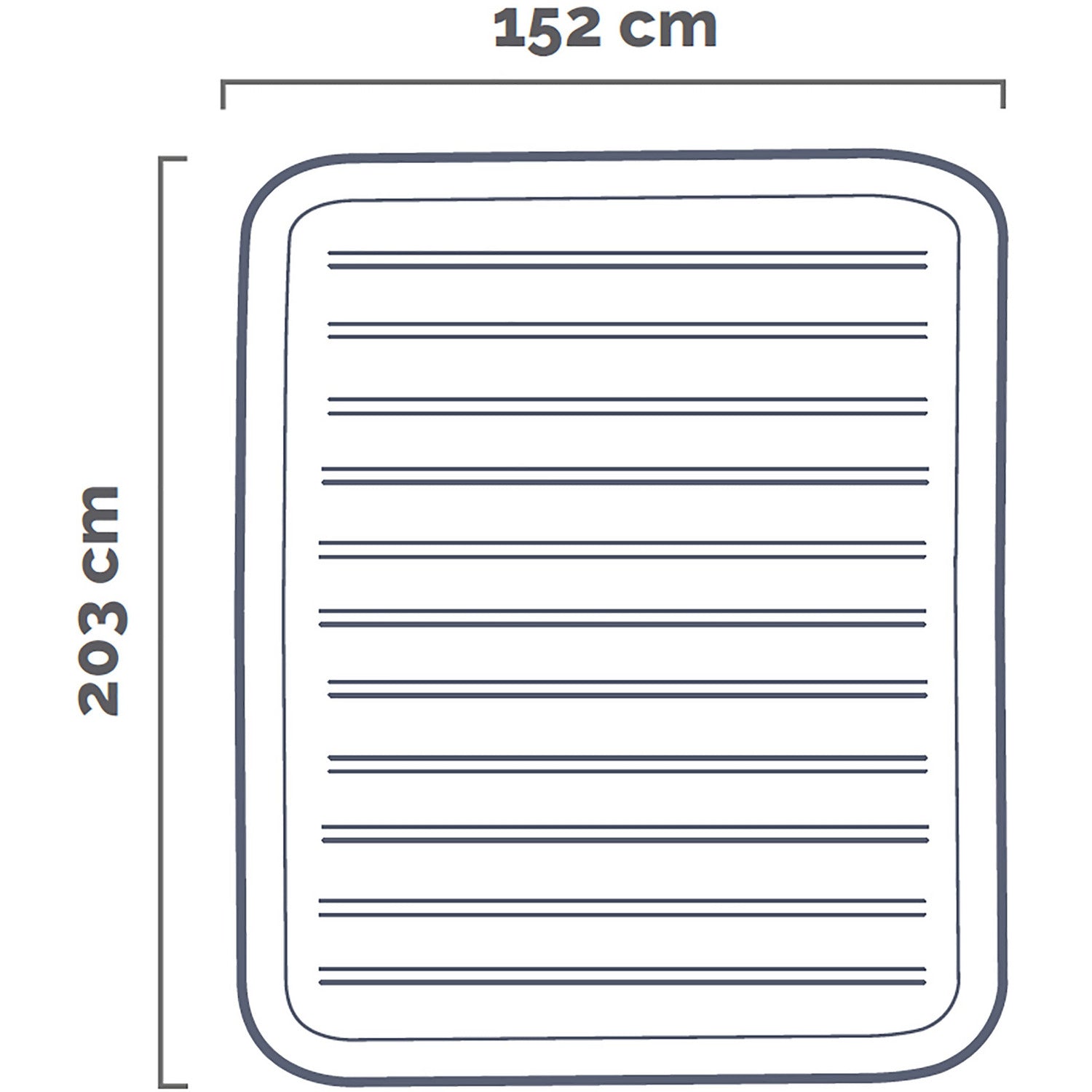INTEX - Materasso gonfiabile matrimoniale Comfort Plush Elevated - h46x203x152 cm