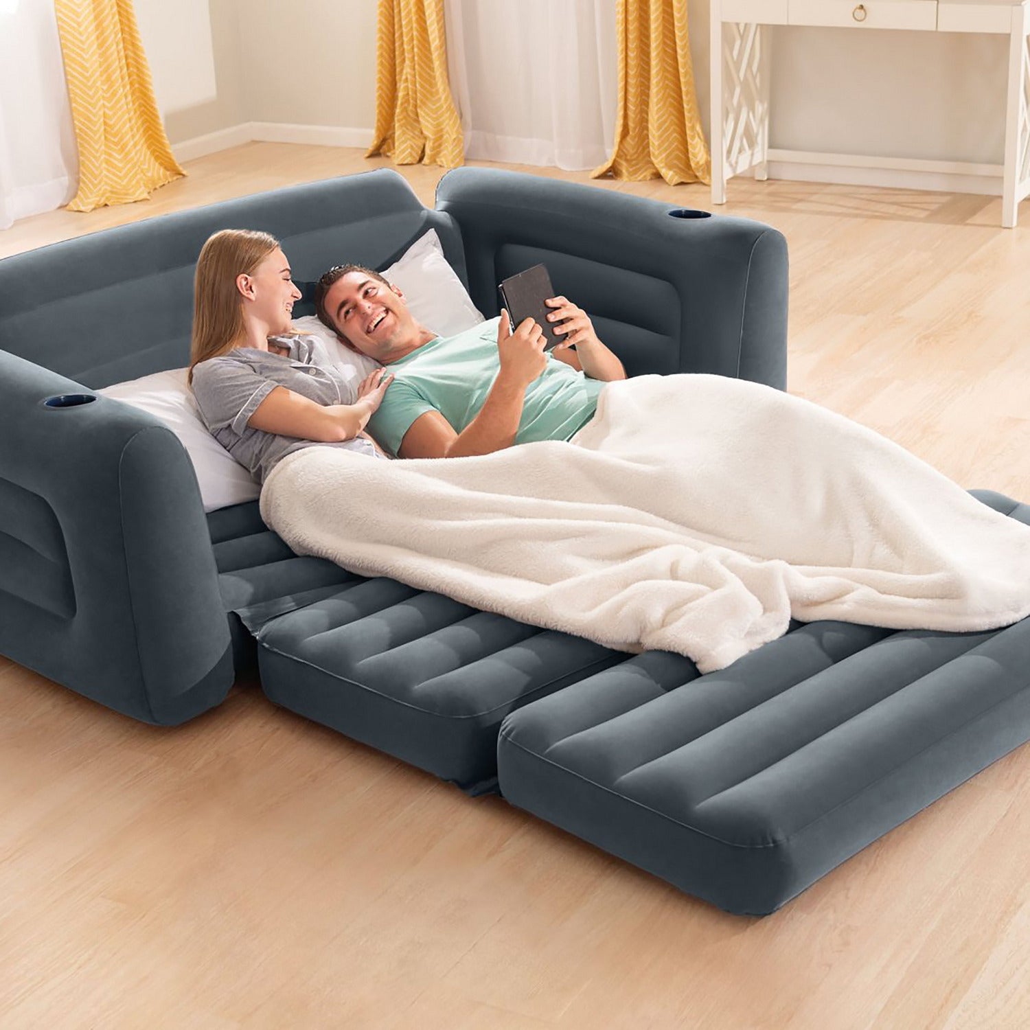 INTEX - Divano letto 2 in 1 - h66x203x224 cm