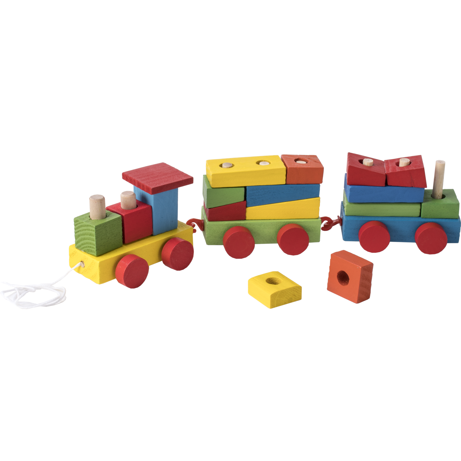 TU GIOCHI - Trenino Colorato in Legno 16 Pezzi Linea Woodworld